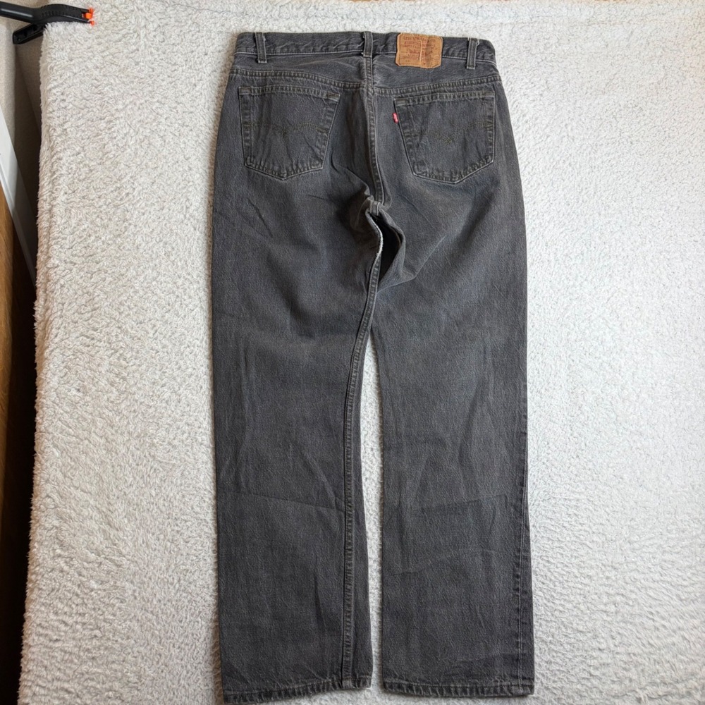 Vintage Levis 501 Jeans Mens 36x30 (34x29) Faded Black Made in USA Button Fly